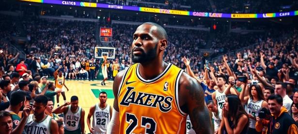 米兰体育地址-湖人队迎回詹姆斯，末节逆转战胜凯尔特人，取得五连胜